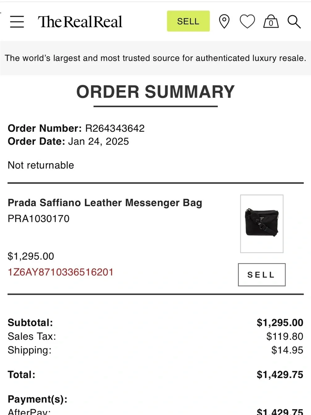 Prada Black Nylon Bag with Detachable Mini Pouch